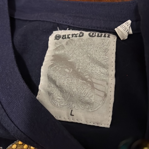 Vintage Y2K Beaded T Shirt-FreeLove in the Meadow by Sacred Cult - Picture 4 of 6